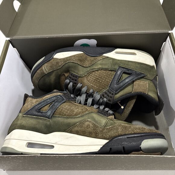 Size 8- Jordan 4 SE Retro SE Craft - Olive - PREOWNED With Original Box - Picture 3 of 8